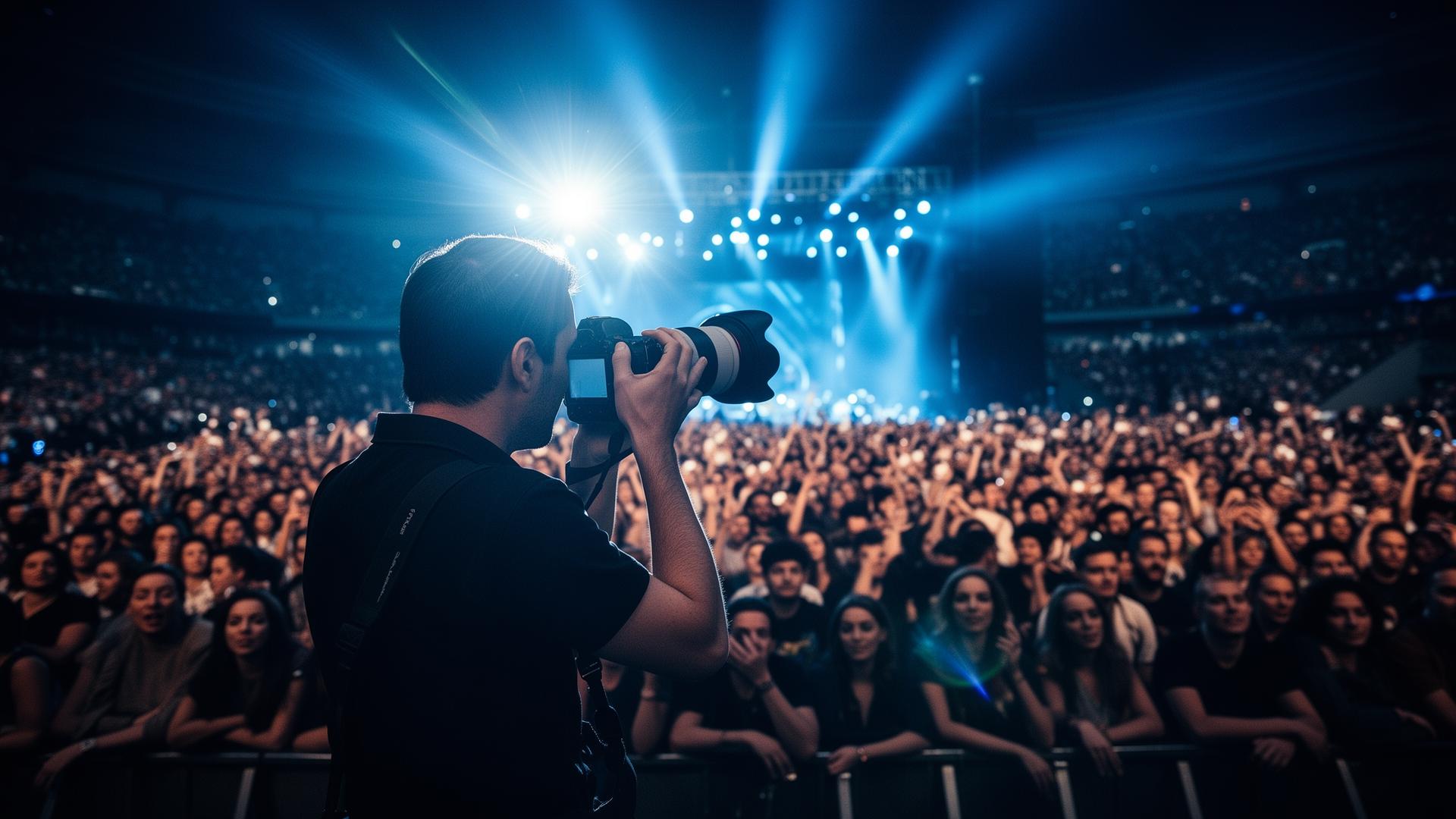 Fotógrafo profissional capturando evento